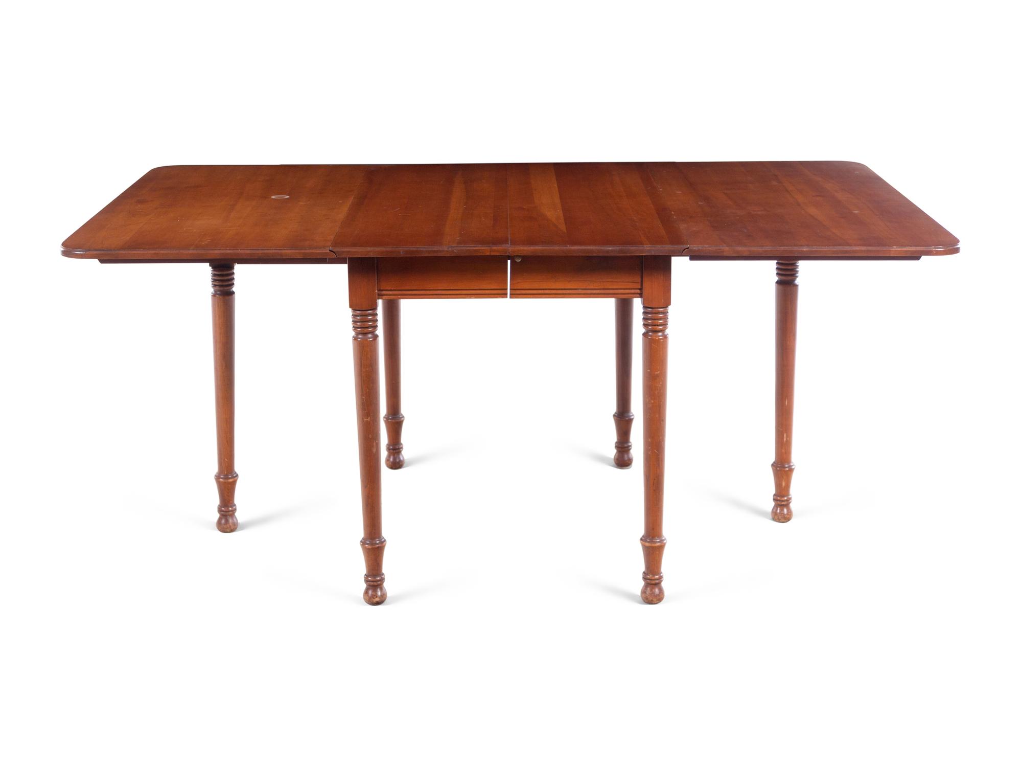 A Federal Style Cherrywood Drop-Leaf Dining Table