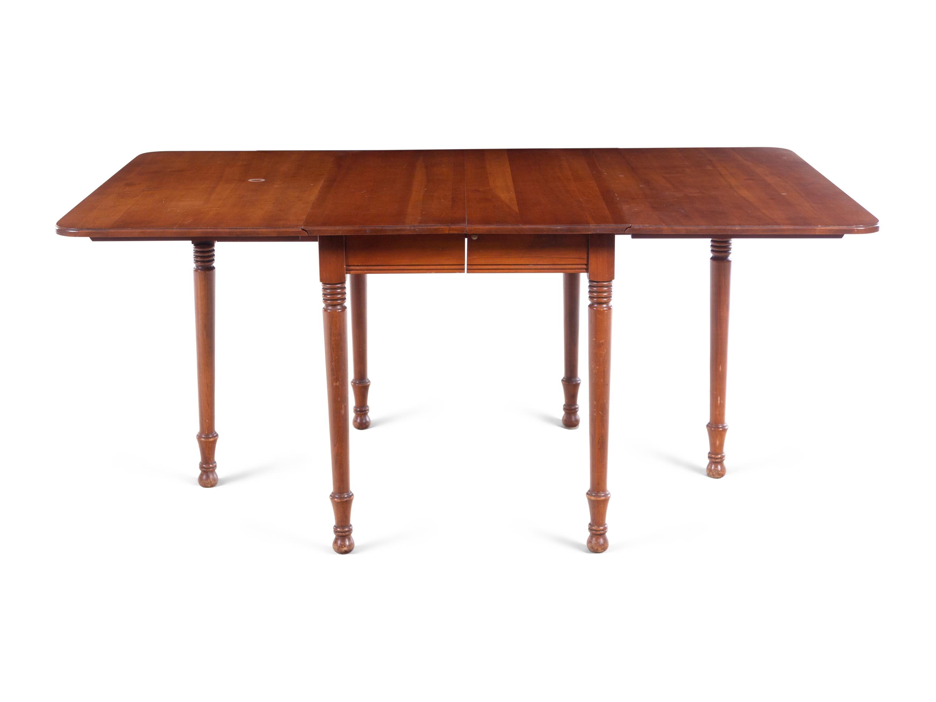A Federal Style Cherrywood Drop-Leaf Dining Table