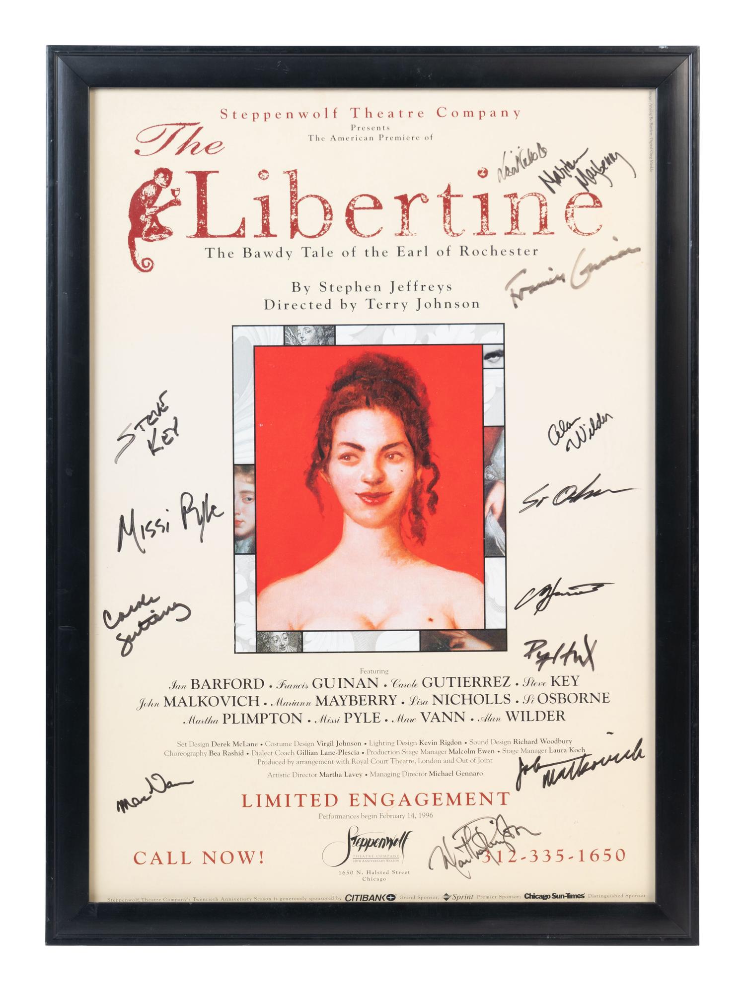 (Theatre Playbills) The Libertine: The Bawdy Tale of the Earl of Rochester . The Steppenwolf Theatre Company: 1996.