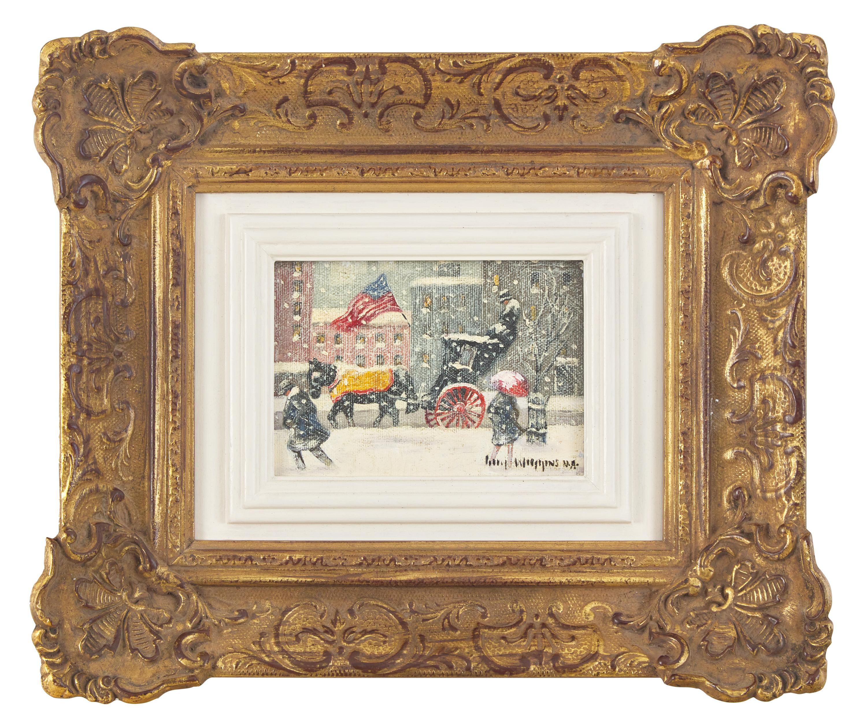 Snow Storm at the Plaza, New York