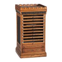 A Warehouse Point Silk Co. Stenciled Spool Cabinet