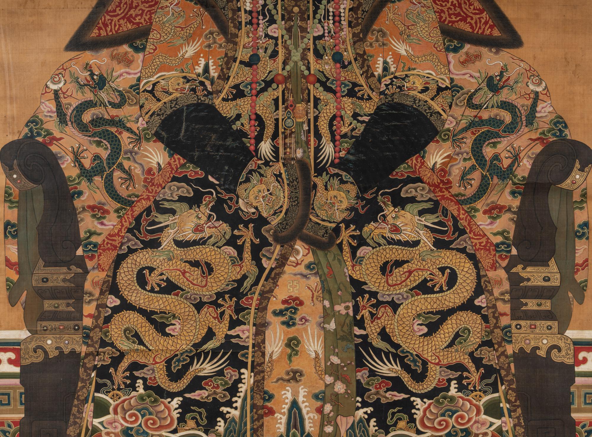 A Pair of Portraits of a Manchu Royal Prince and Princess