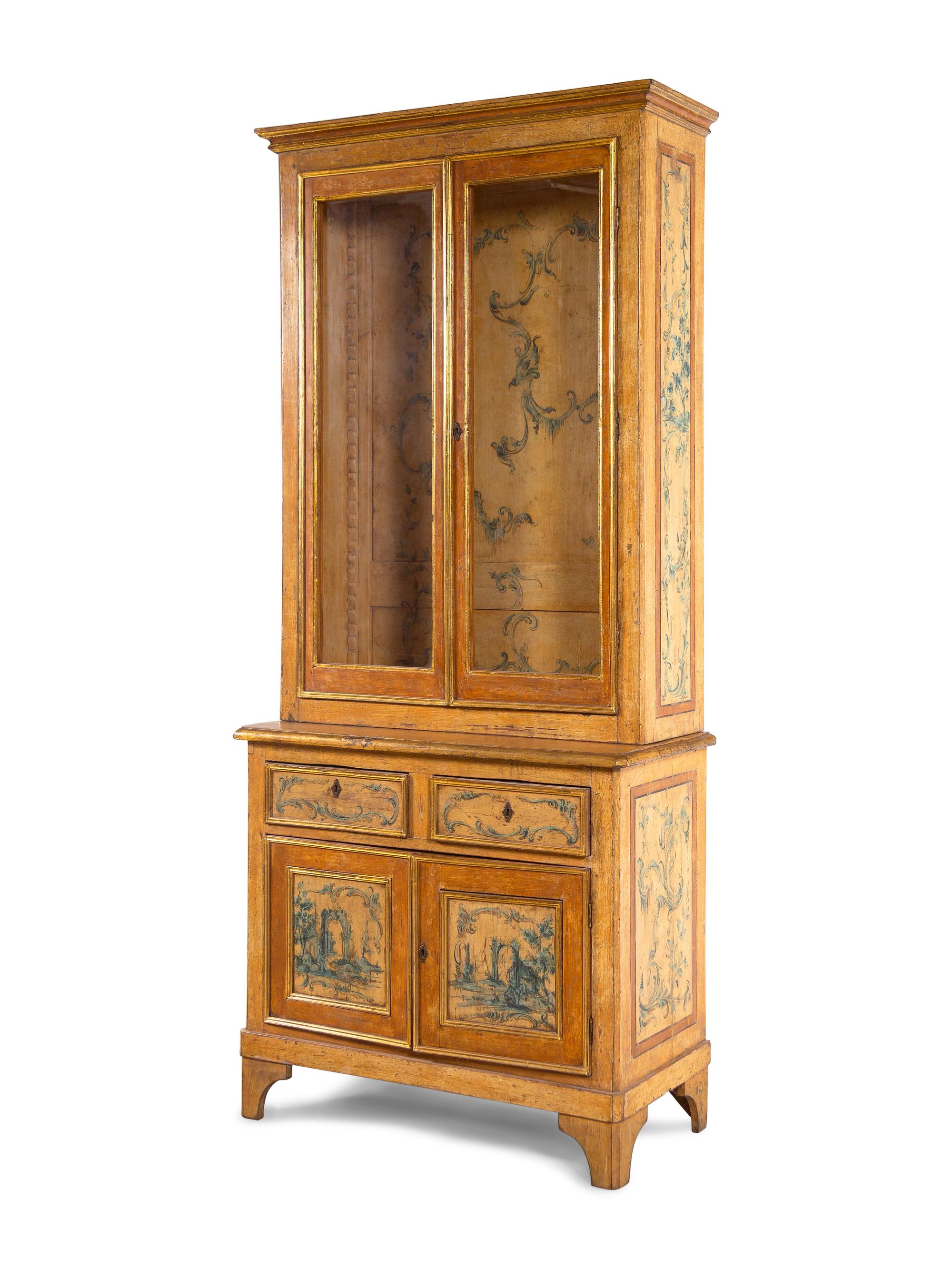 A Continental Painted Cabinet