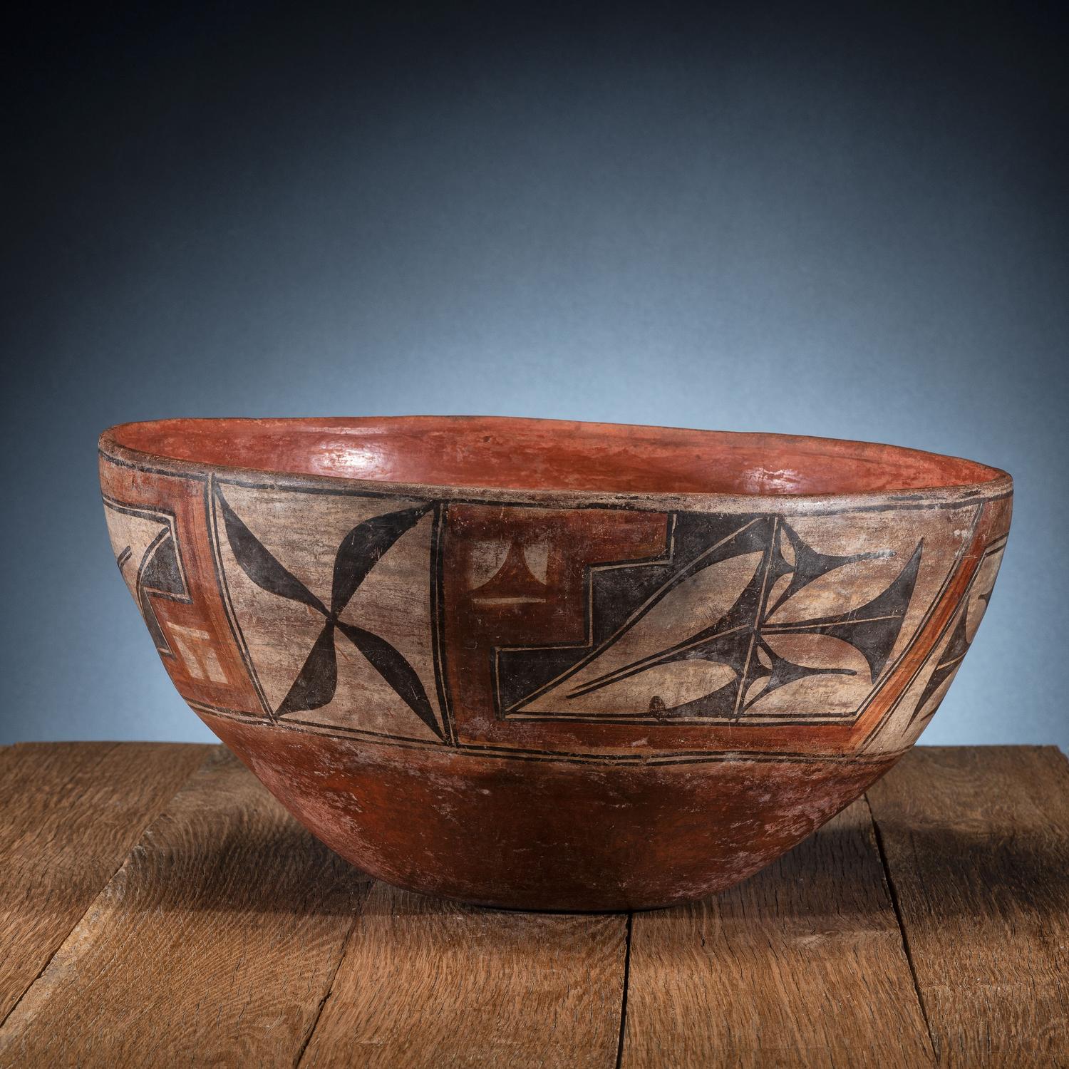 Large Zia Polychrome Dough Bowl