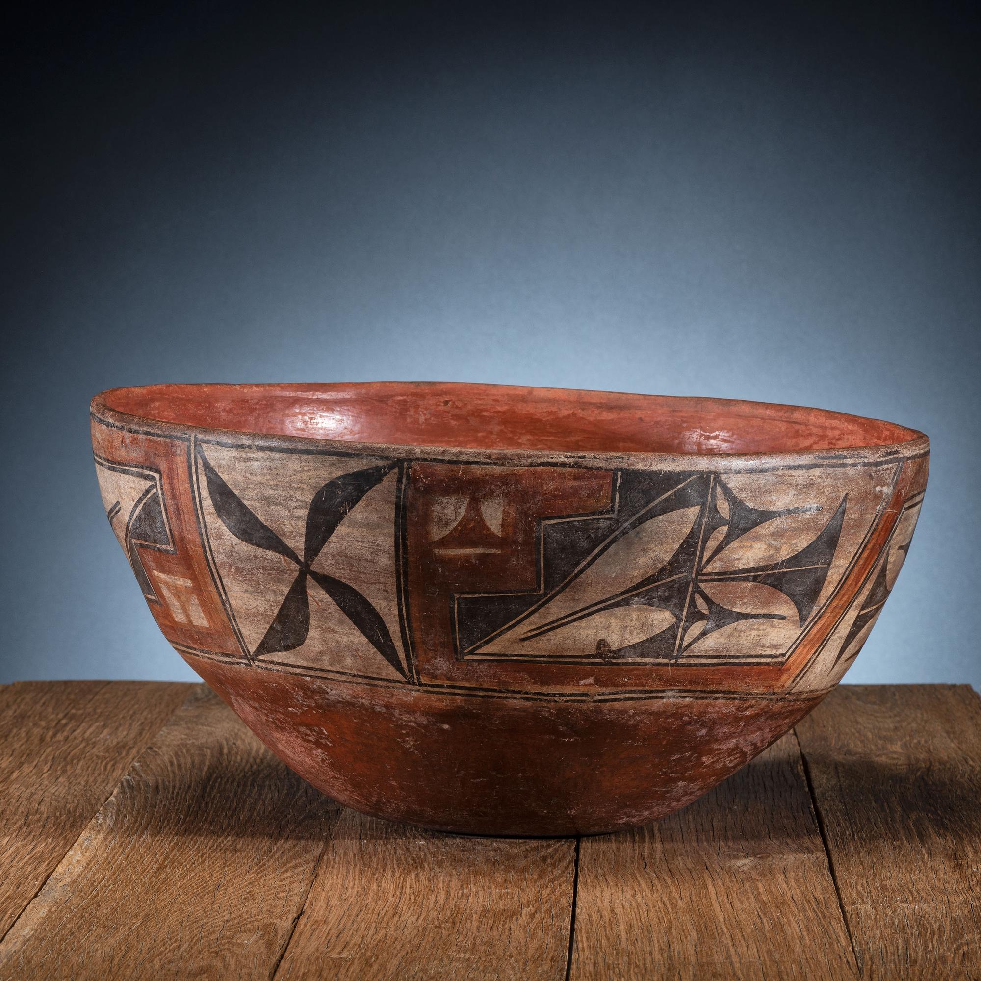 Large Zia Polychrome Dough Bowl