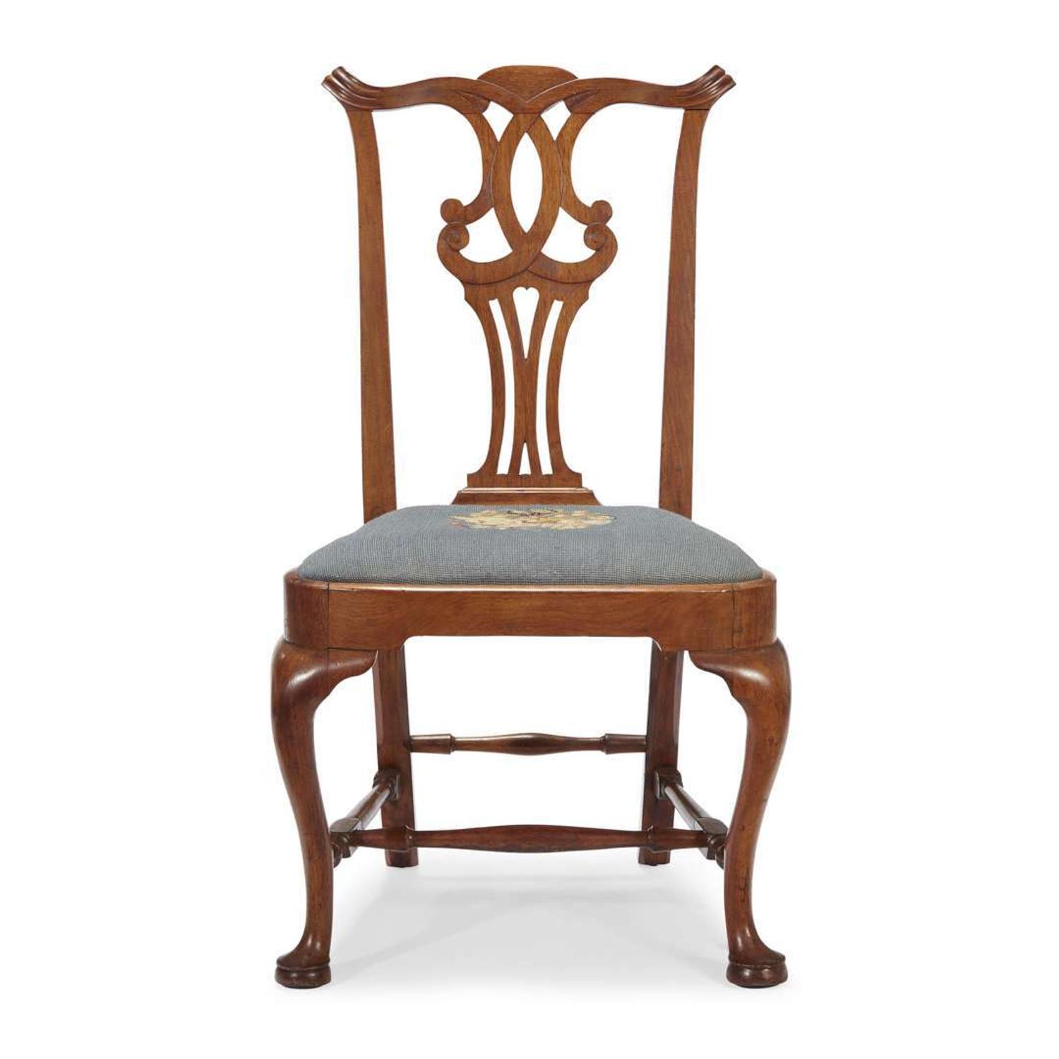 Queen Anne walnut compass-seat side chair New England, mid-18th century