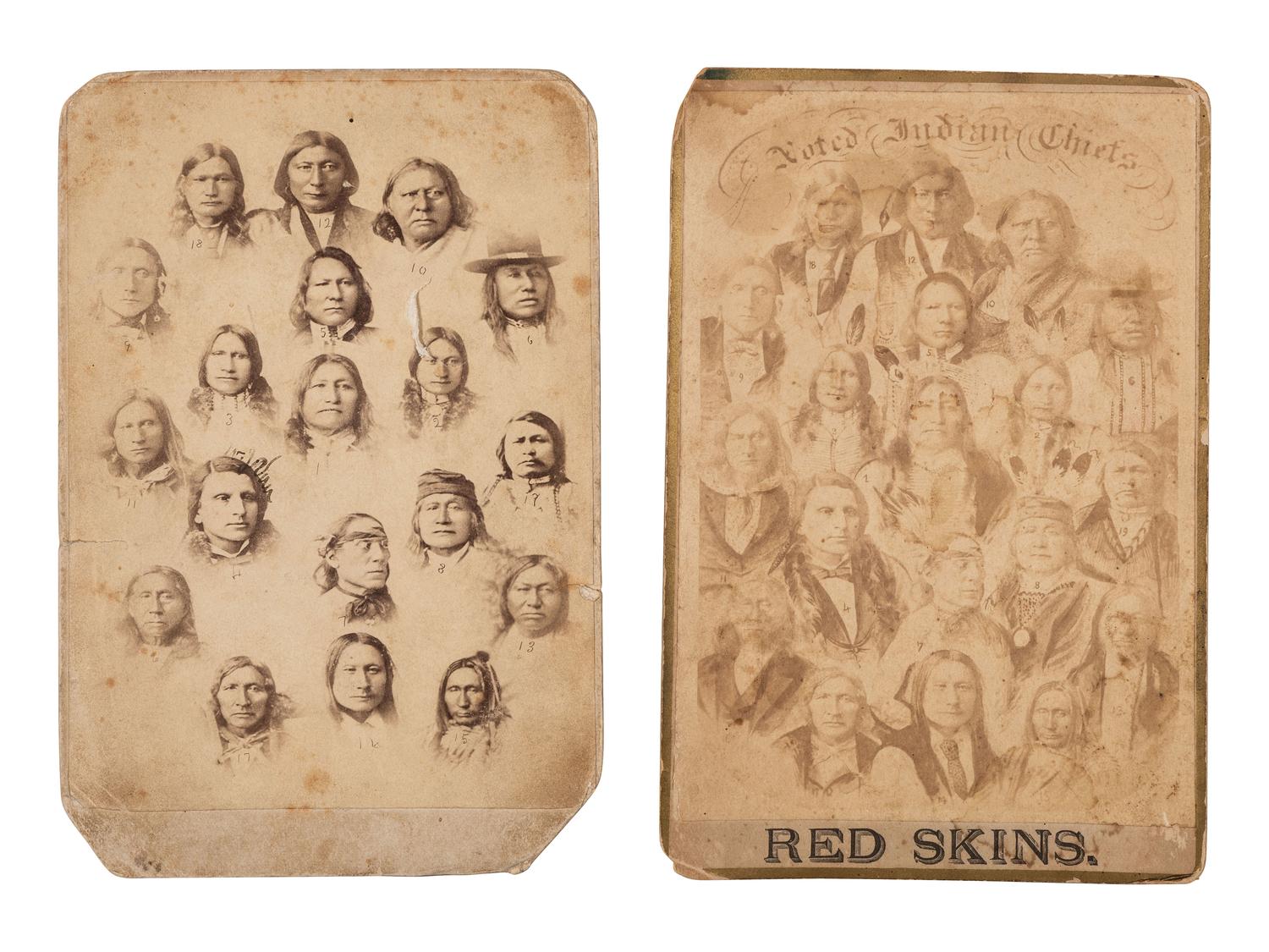 CHOATE, John N. (1848-1902), photographer. 3 cabinet cards of "Noted Indian Chiefs."