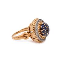 CONVERTIBLE YELLOW GOLD, DIAMOND AND GEMSTONE RING