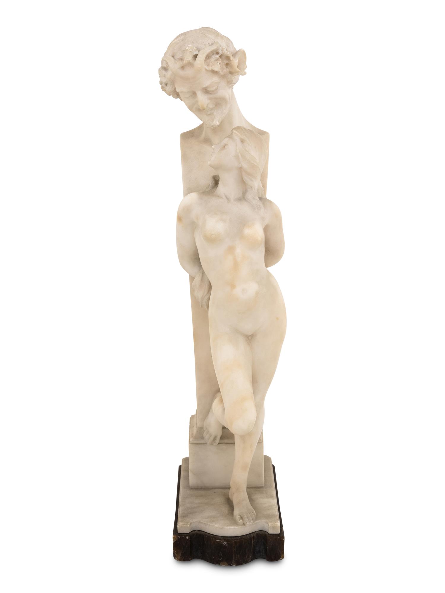 An Italian Alabaster Figural Group