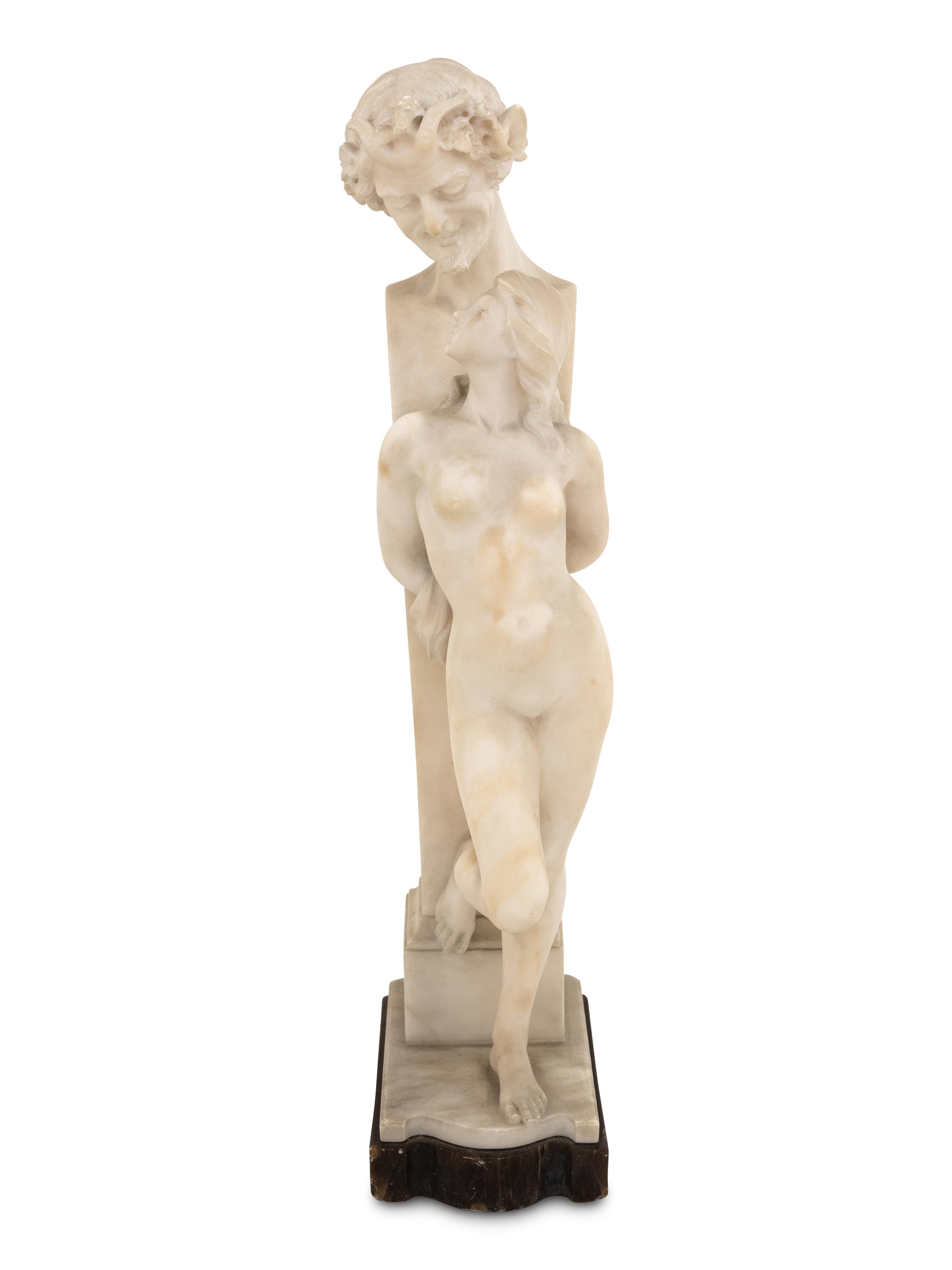 An Italian Alabaster Figural Group