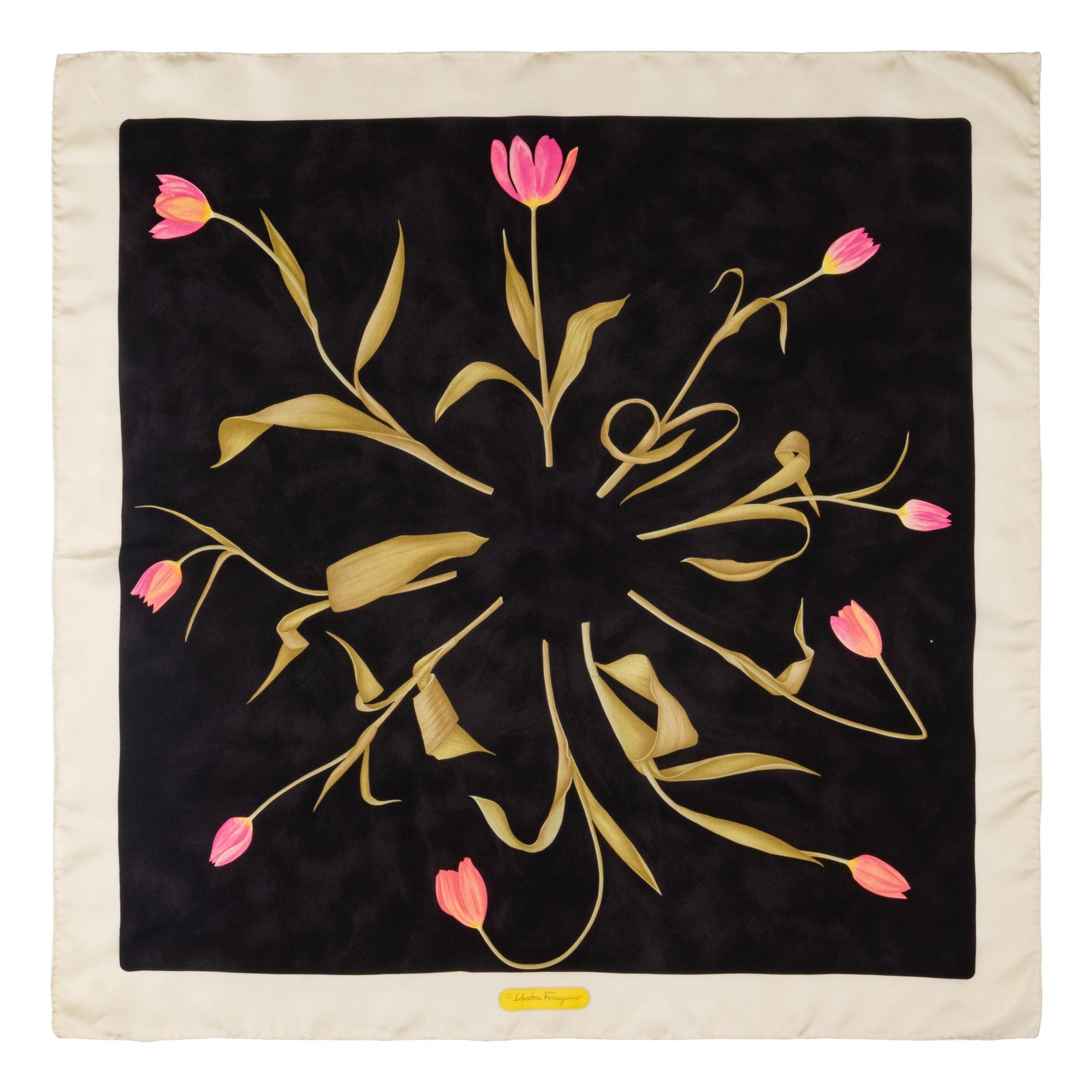 Five Salvatore Ferragamo Scarves