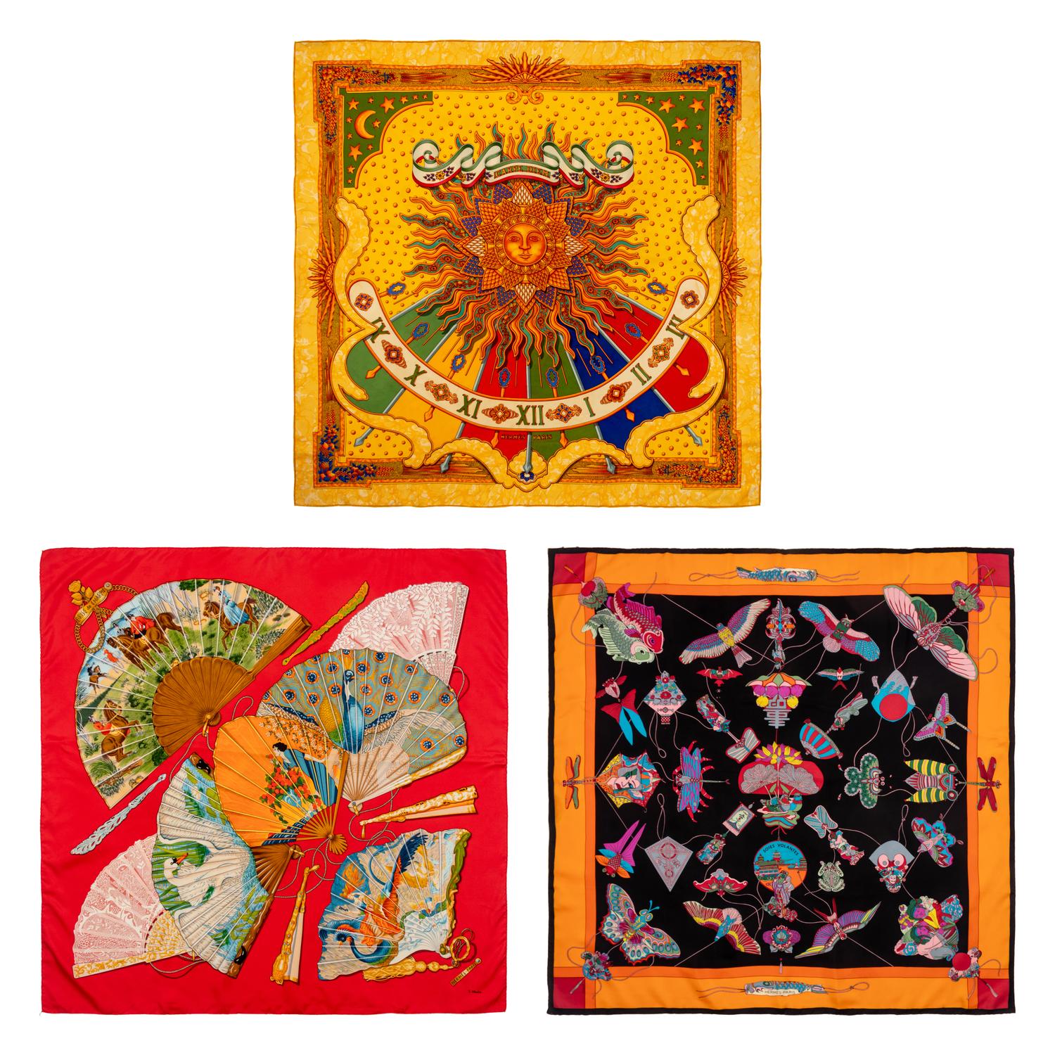 Three Hermès Scarves