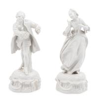 A Pair of French Blanc-de-Chine Hide and Seek Figures