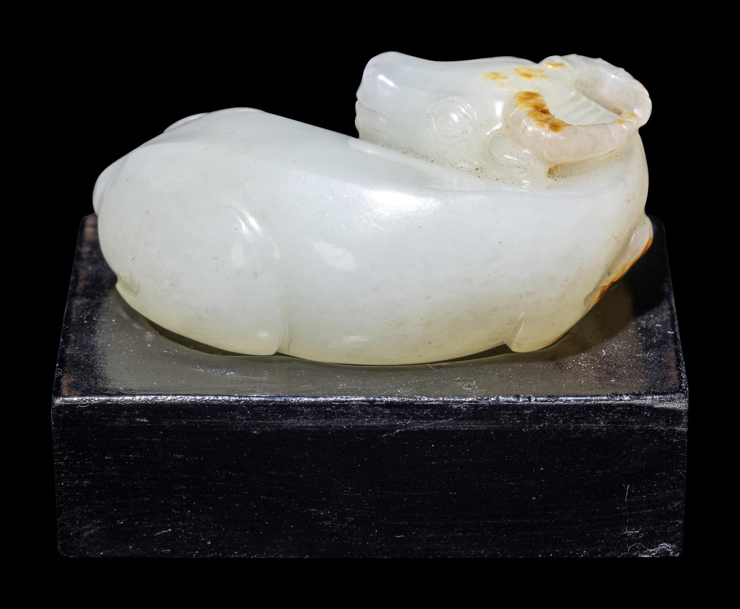 A Chinese Jade Figure of a Buffalo