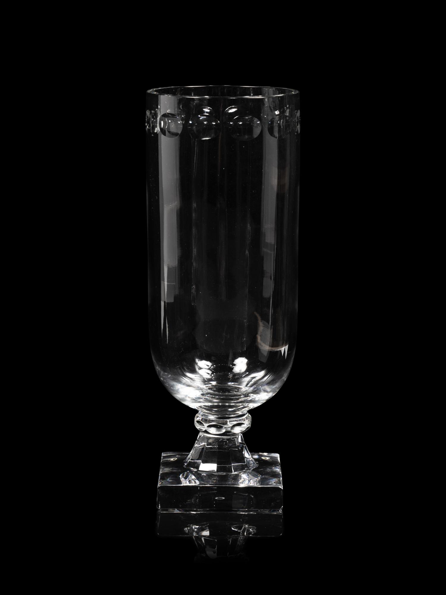 A Daum Glass Vase and a William Yeoward Glass Lucia Vase