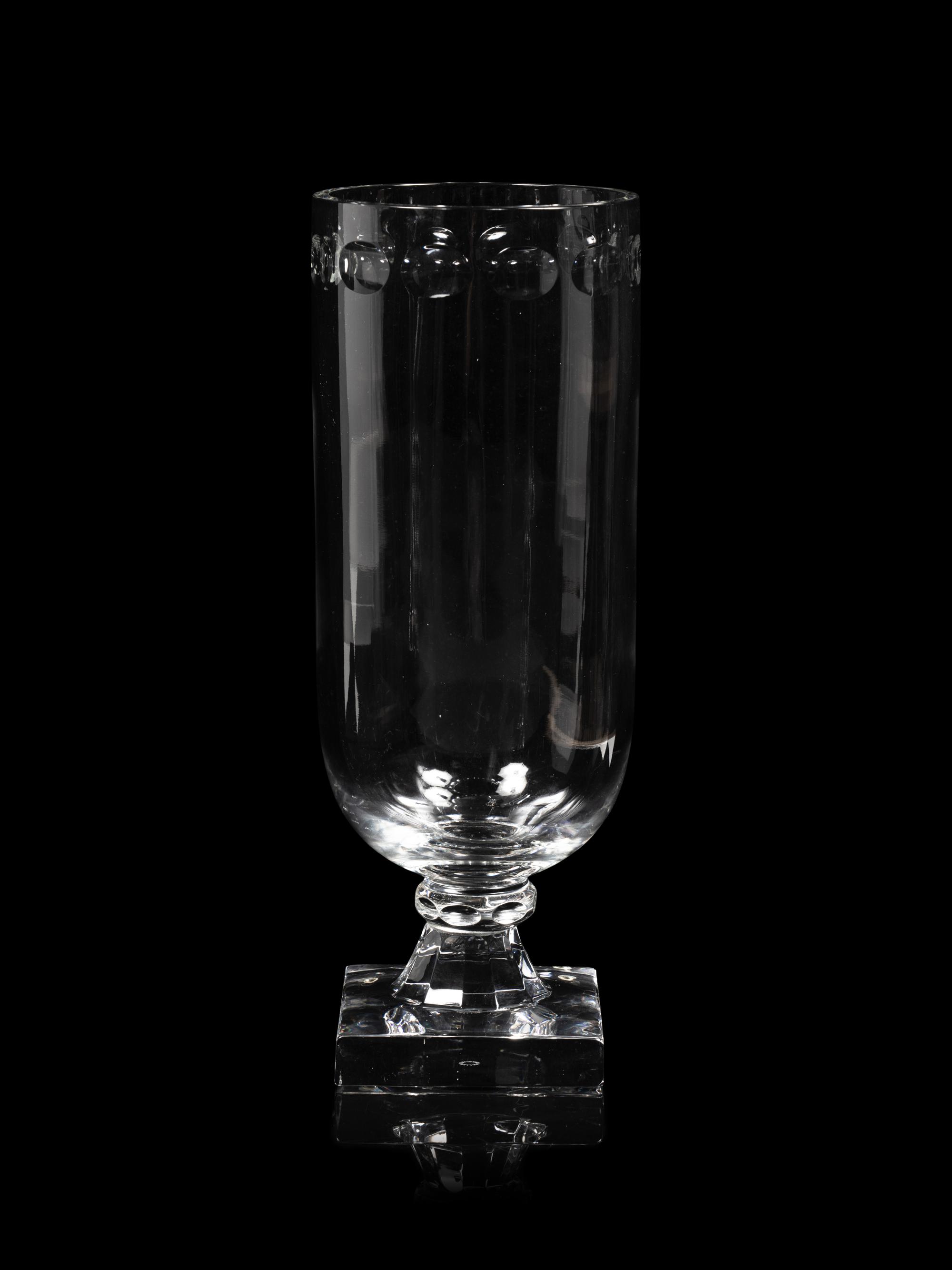 A Daum Glass Vase and a William Yeoward Glass Lucia Vase