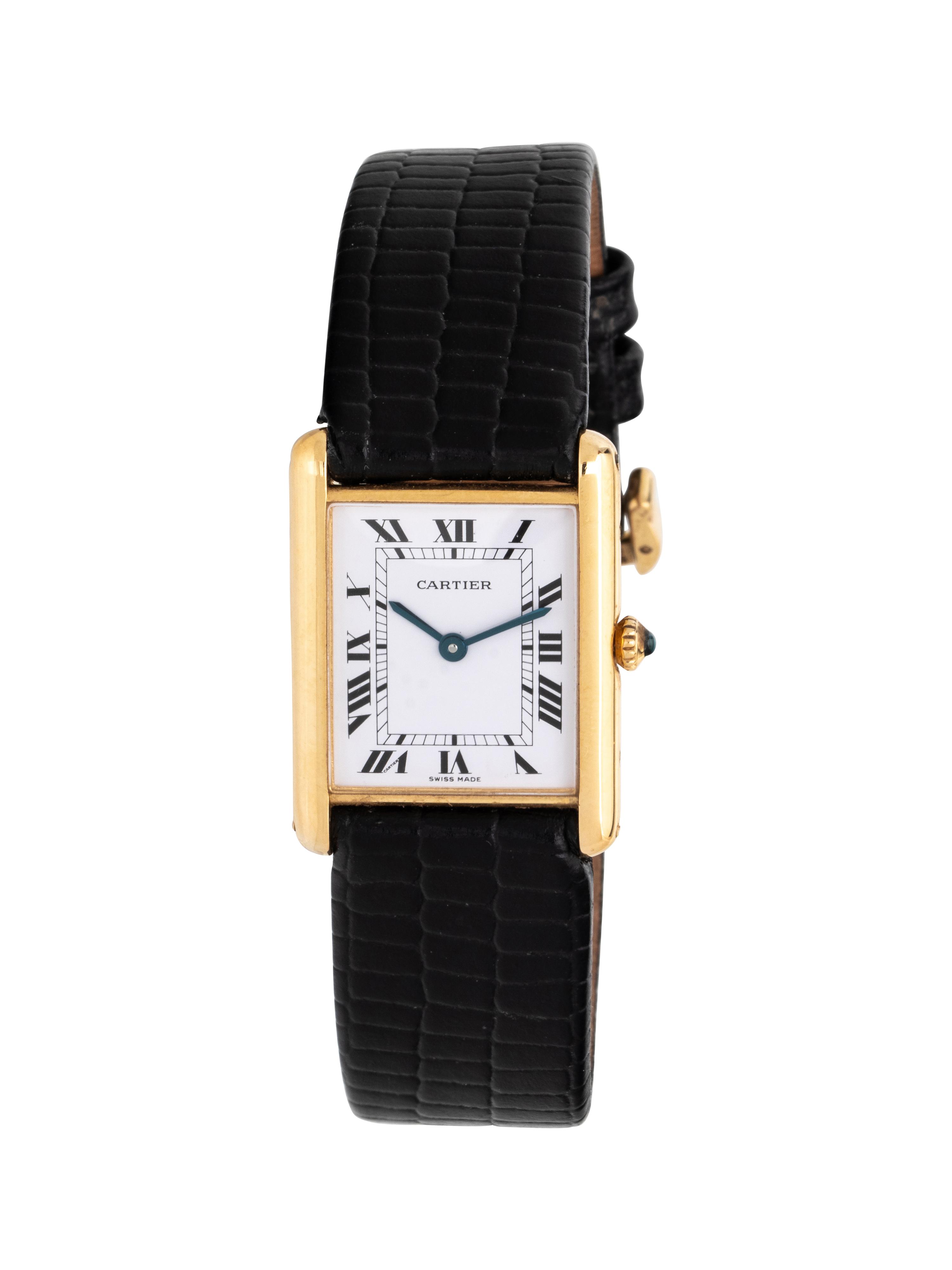 CARTIER, 18K YELLOW GOLD 'TANK' WATCH