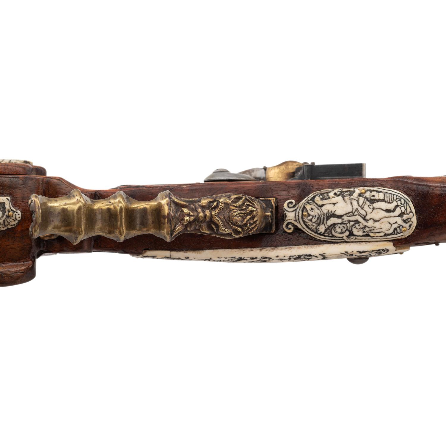 Contemporary Flintlock Rifle with Venus and Adonis Motifs