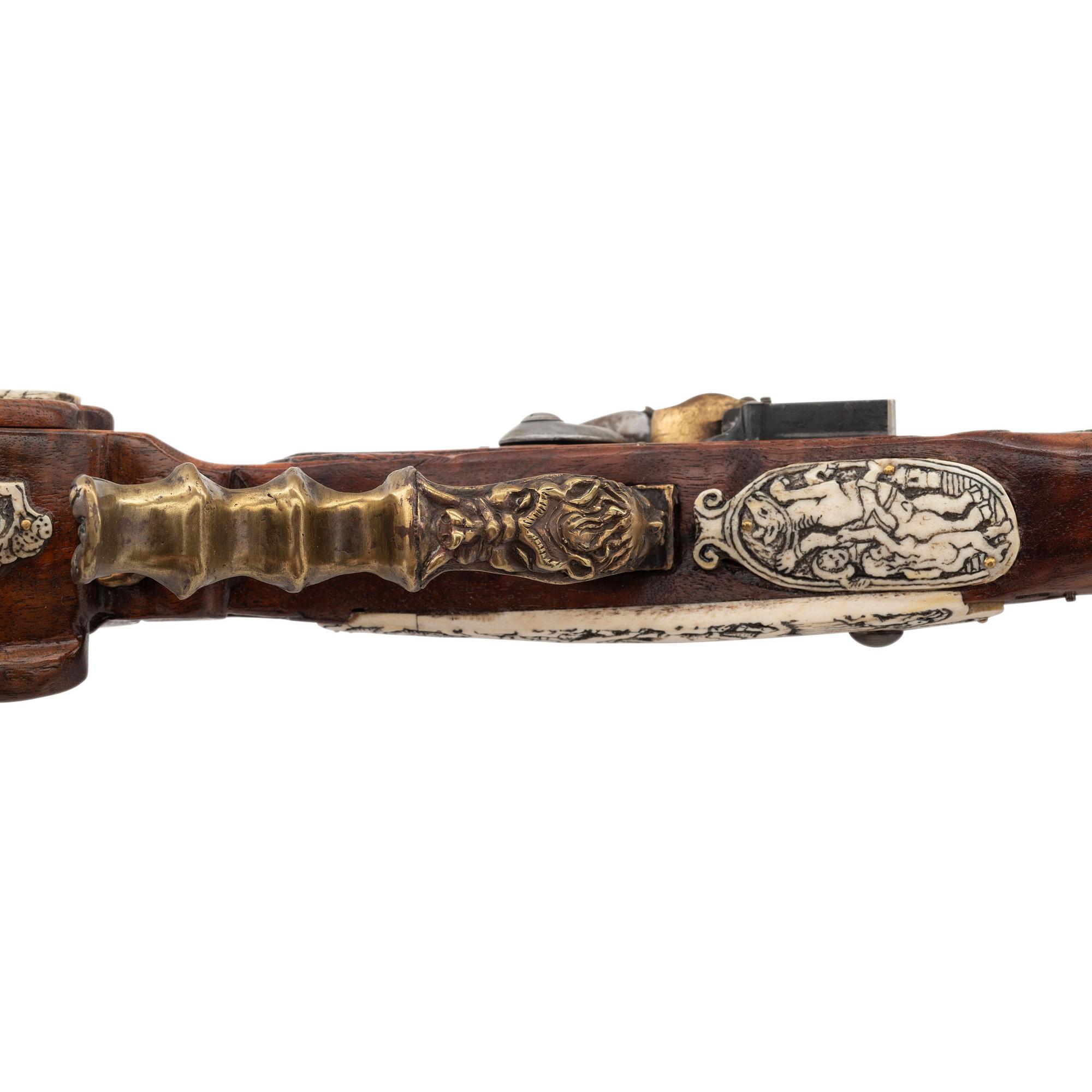 Contemporary Flintlock Rifle with Venus and Adonis Motifs