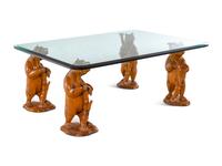 A Black Forest Style Carved Low Table