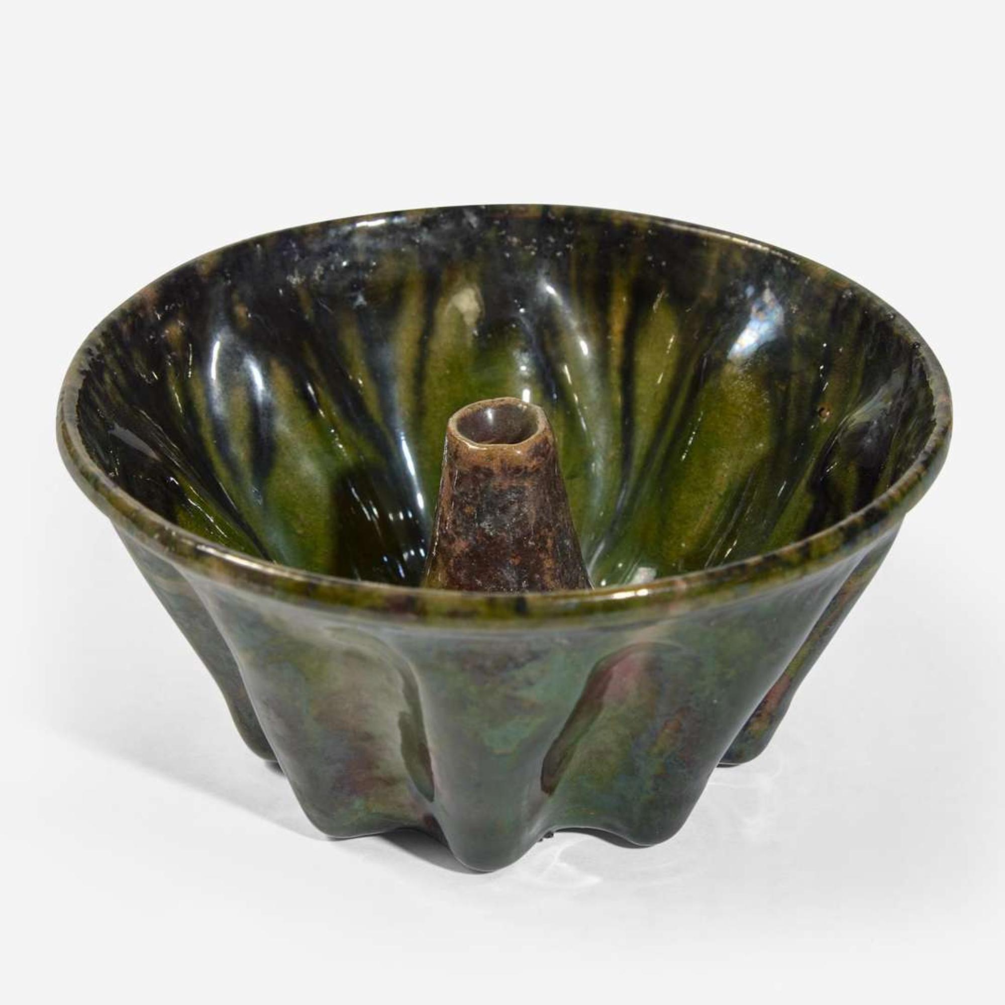 George Ohr (American, 1857-1918) Puzzle Mug and Mold, USA, circa 1898-1910