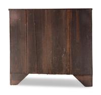 A George III Maple, Satinwood and Mahogany Bowfront Chest of Drawers