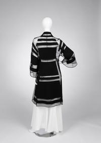 Ralph Rucci Silk Net Jacket with Wool Crepe Patches