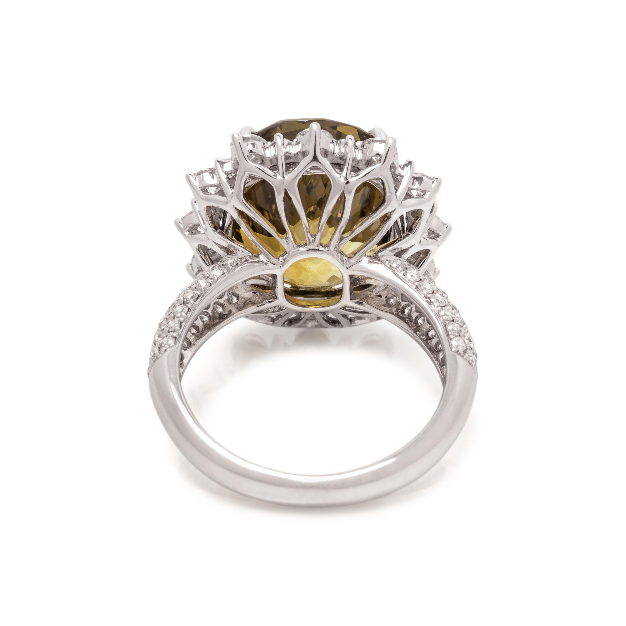 ALEXANDRITE AND DIAMOND RING