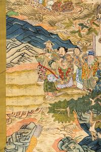Two Large Chinese Kesi Woven Silk 'Immortal' Panels