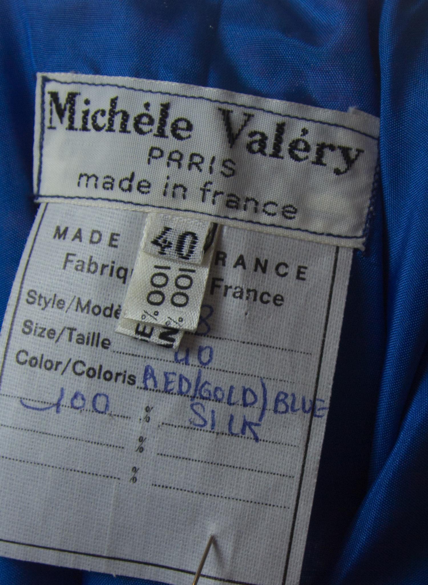 A Michele Valery Multicolor Silk Floral Skirt Ensemble, Skirt size 40.