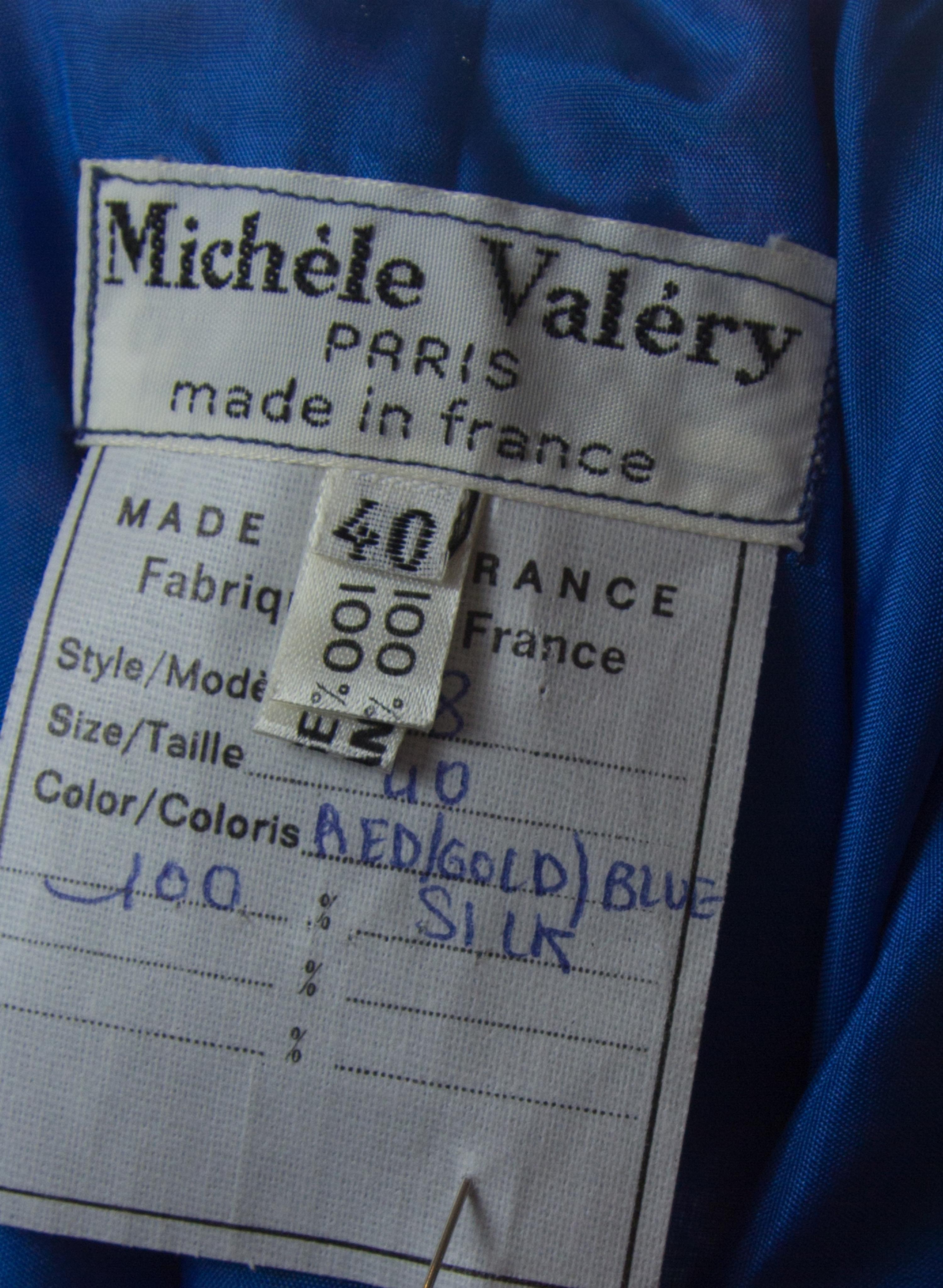 A Michele Valery Multicolor Silk Floral Skirt Ensemble, Skirt size 40.