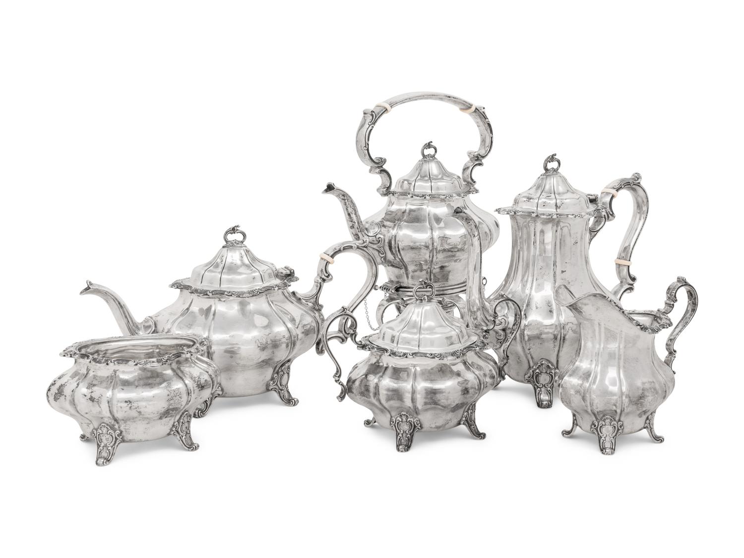 An American Silver Six-Piece Tea and Coffee Service