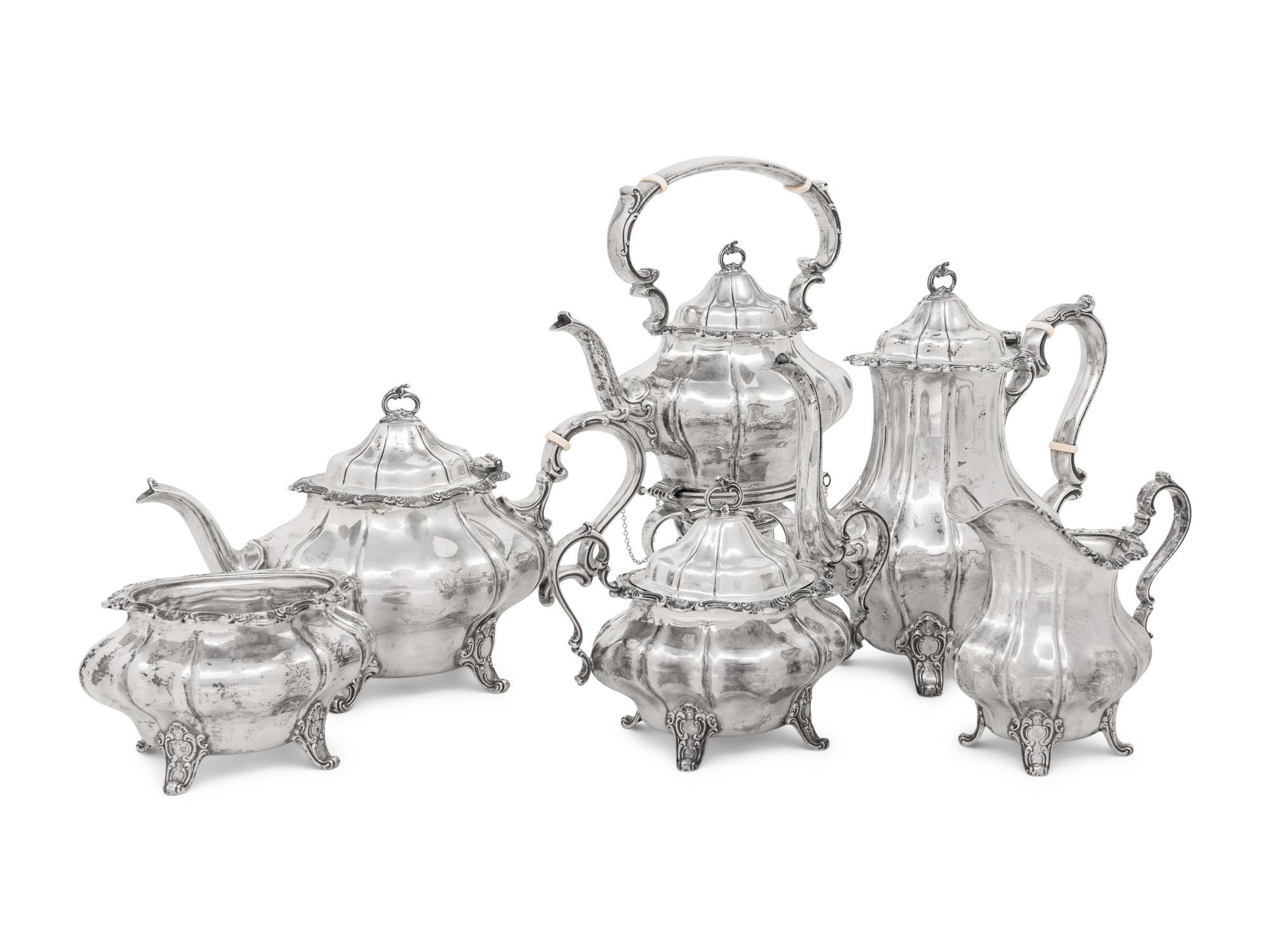 An American Silver Six-Piece Tea and Coffee Service