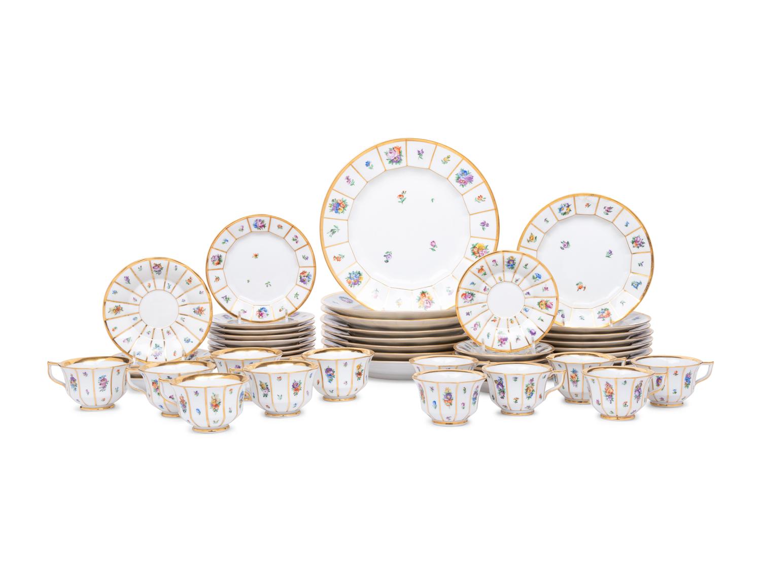 A Royal Copenhagen Porcelain Dinner Service