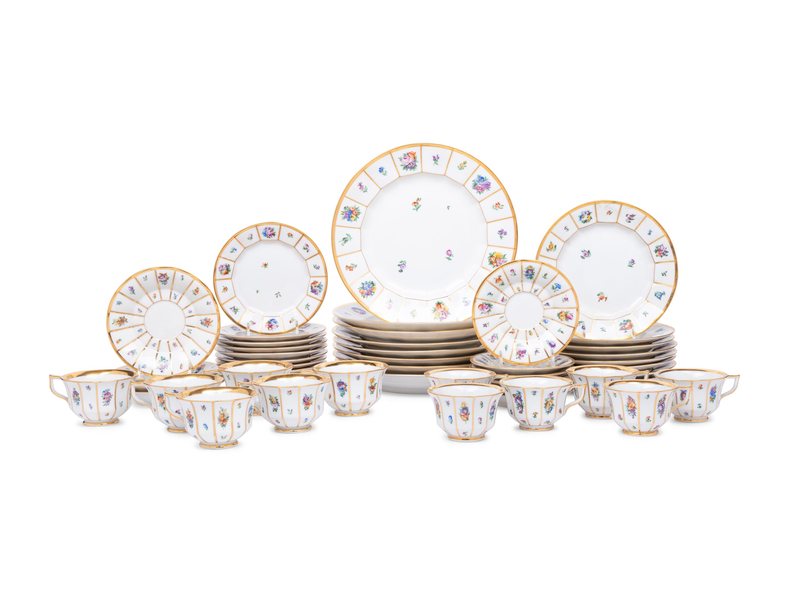 A Royal Copenhagen Porcelain Dinner Service