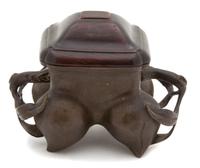 A Japanese Bronze Vessel Height 5 inches.