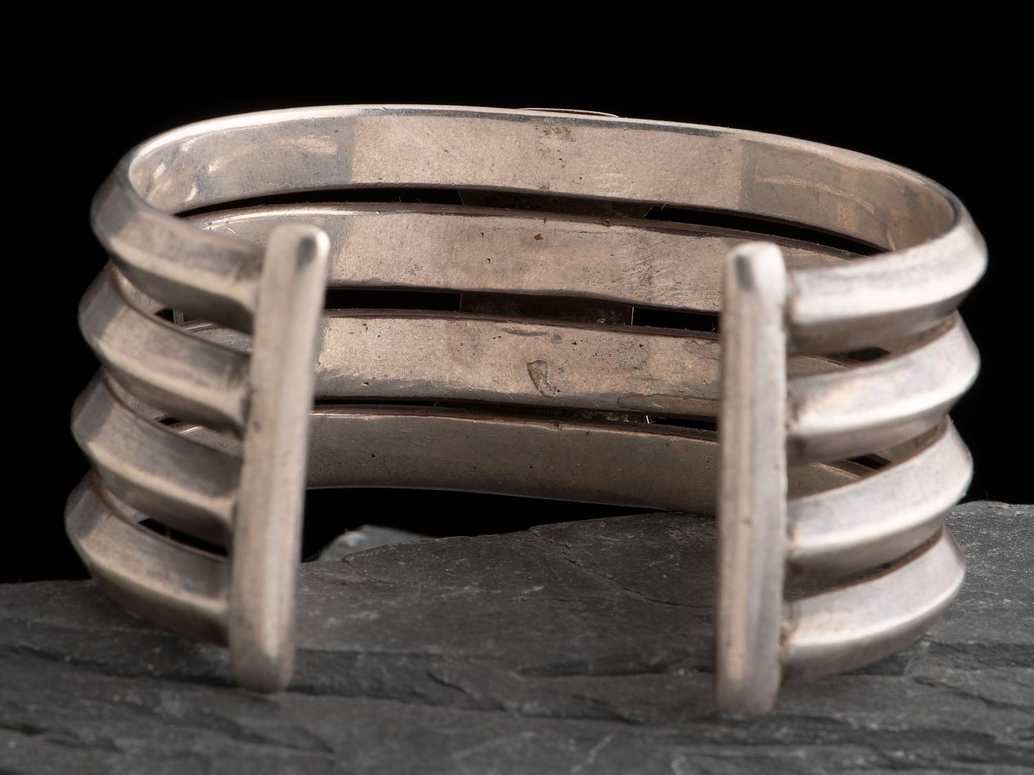 Navajo Silver and Turquoise Cuff Bracelet