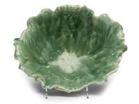 A Rookwood Pottery Celadon Glaze Cabbage Leaf Bowl