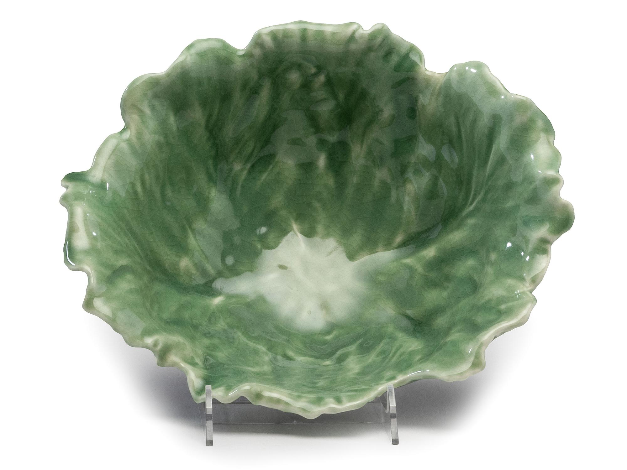 A Rookwood Pottery Celadon Glaze Cabbage Leaf Bowl