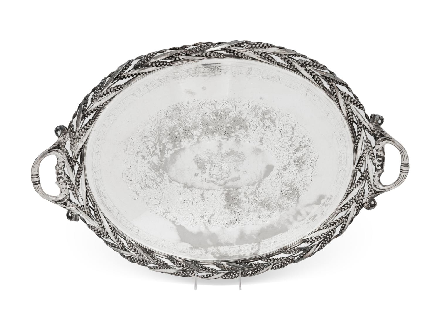 A Silver-Plate Tray