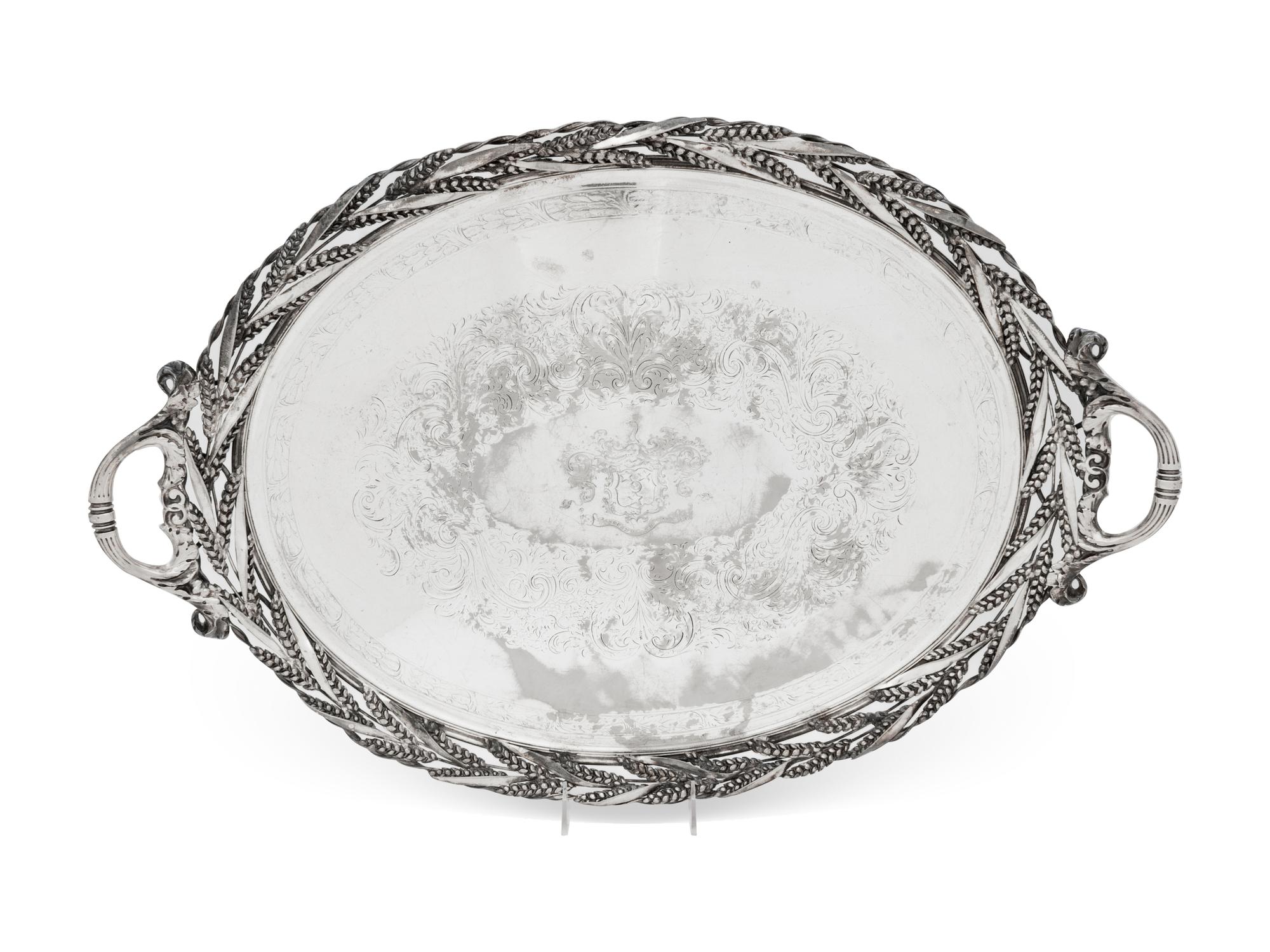 A Silver-Plate Tray
