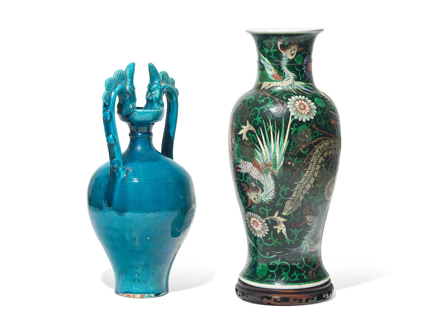 Two Chinese Style Vases, Qing Dynasty and later