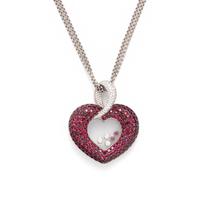 CHOPARD, RUBY AND DIAMOND 'HAPPY DIAMONDS' PENDANT/NECKLACE
