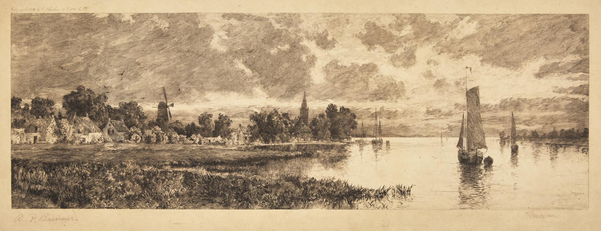 Thomas Moran (After Brunner) (American, 1837-1926) — Dordrecht , 1887