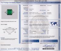 A Platinum, 18 Karat Yellow Gold, Emerald and Diamond Ring, Harry Winston, 6.20 dwts.