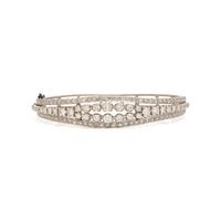 Diamond and White Gold Bangle Bracelet