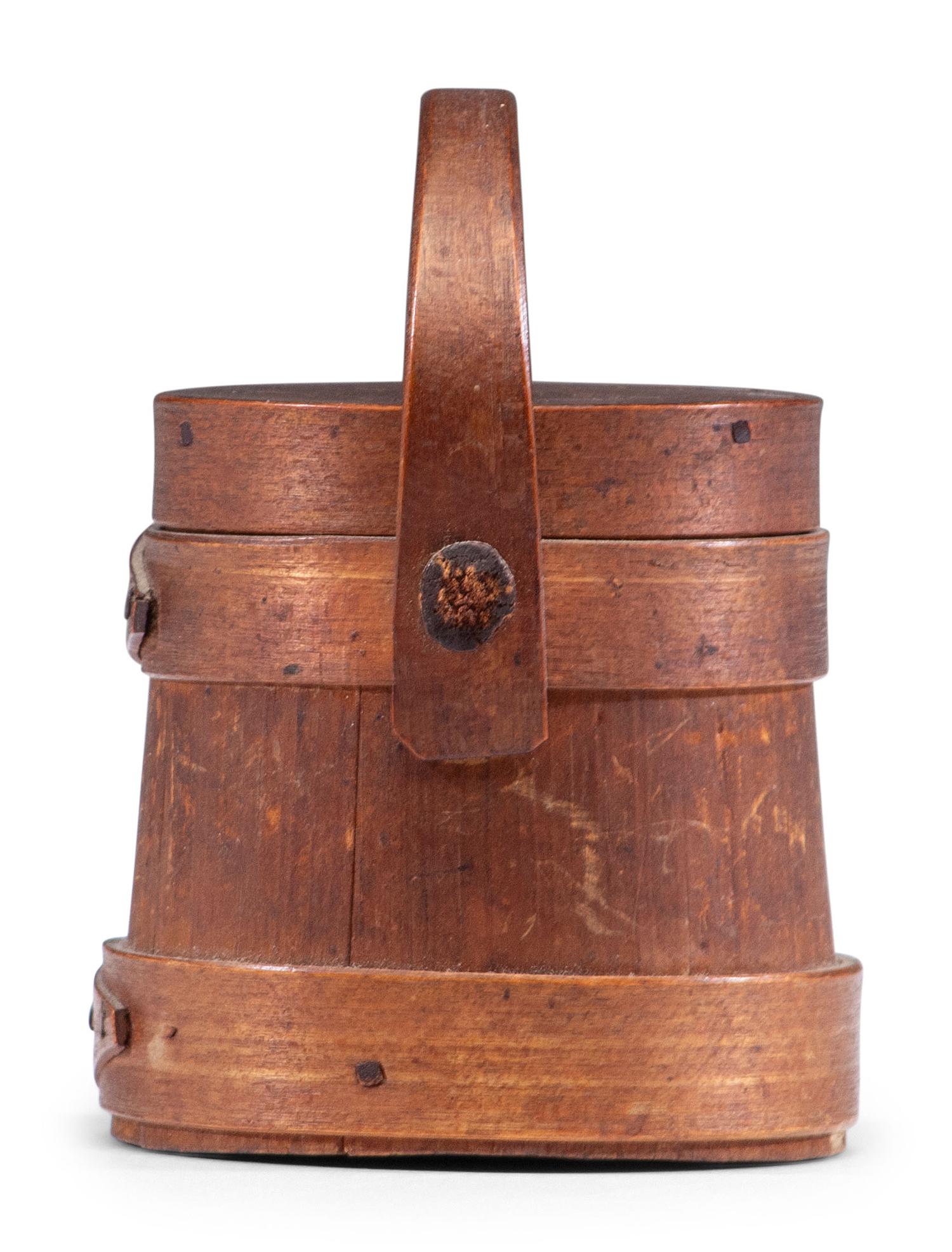 A Miniature Lidded Firkin