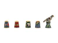 Nine Cloisonné Thimbles