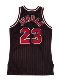 A 1995-96 Michael Jordan Chicago Bulls Game Pro Cut Alternate Black Jersey