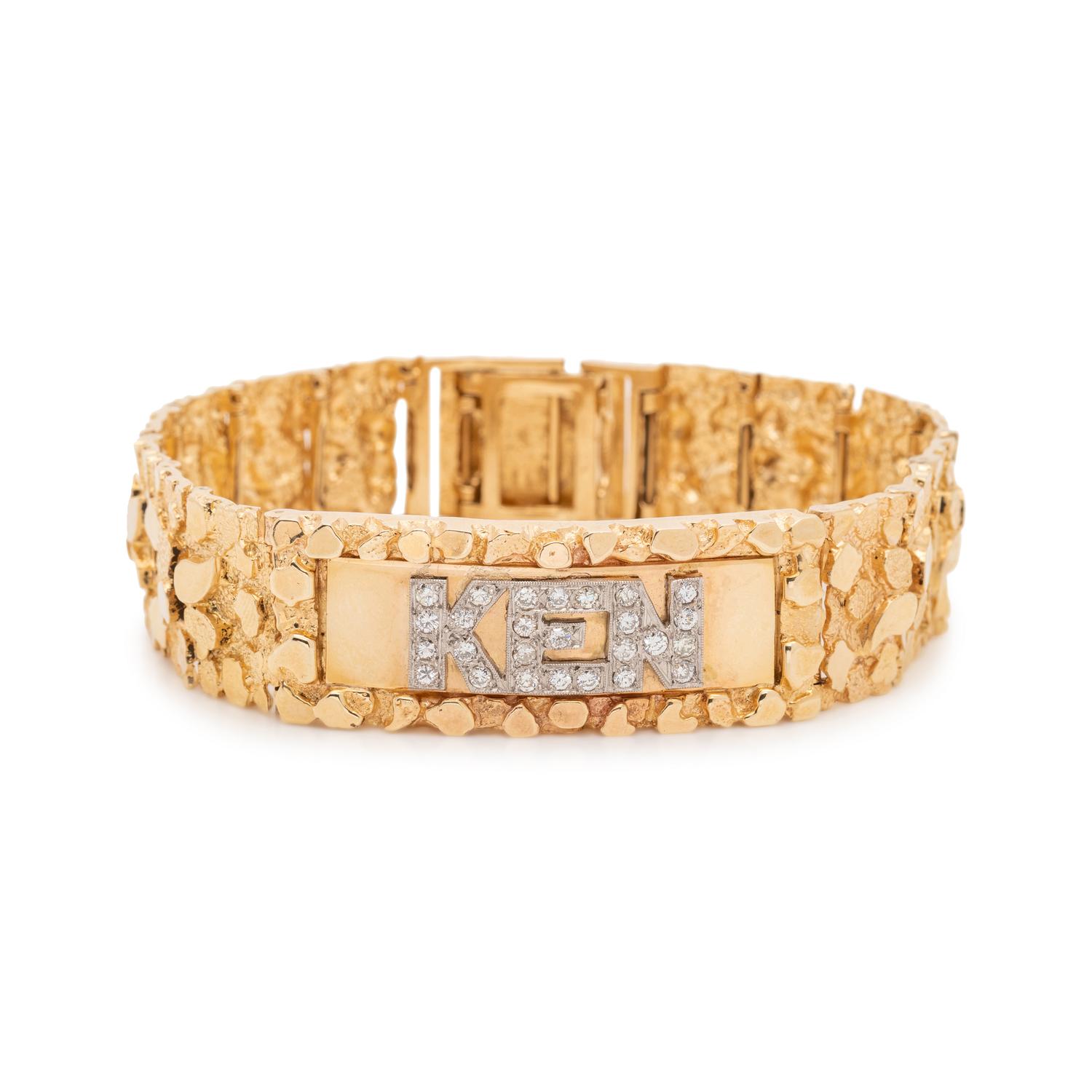 YELLOW GOLD AND DIAMOND BRACELET